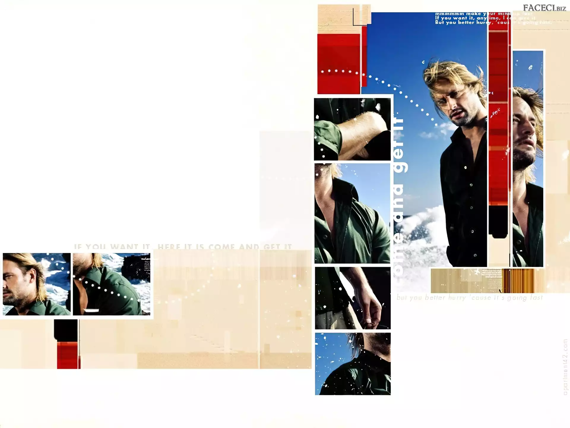 Josh Holloway, napis, Lost, Serial, zdjęcia